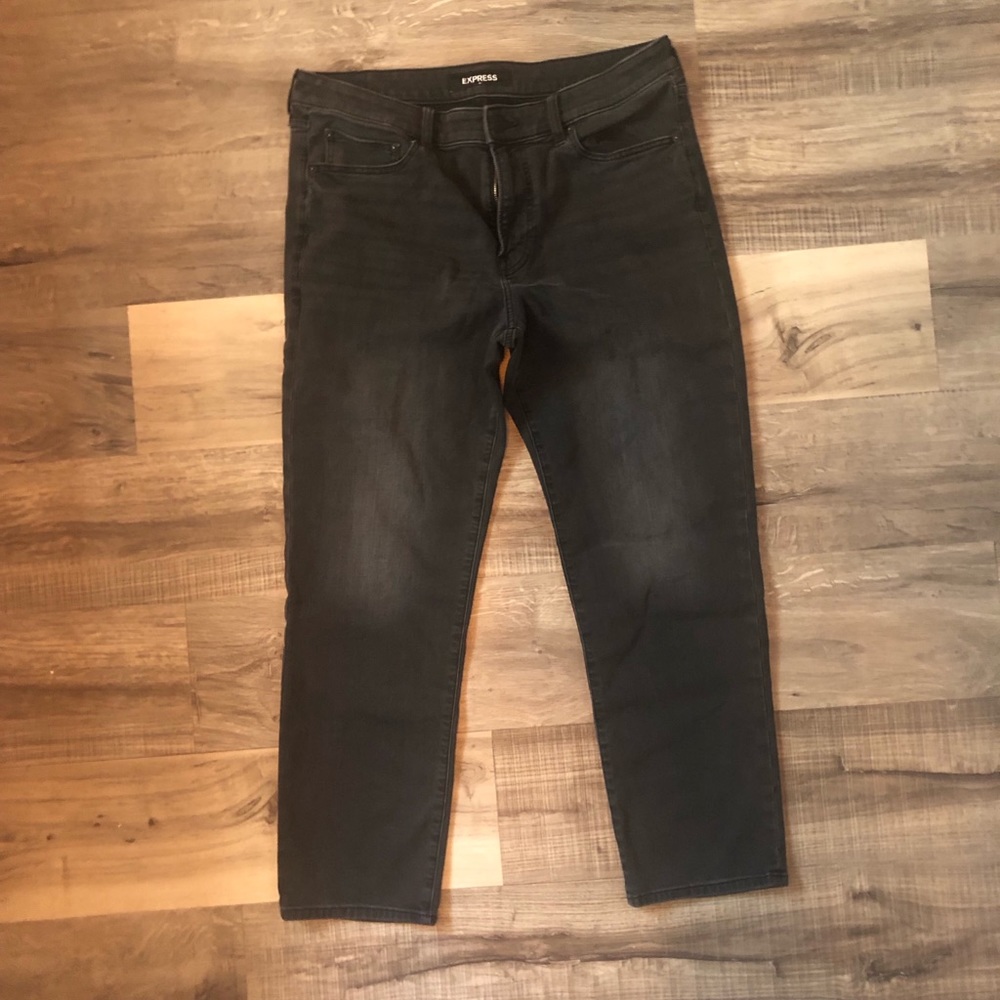 34x30 slim straight faded black Express jeans